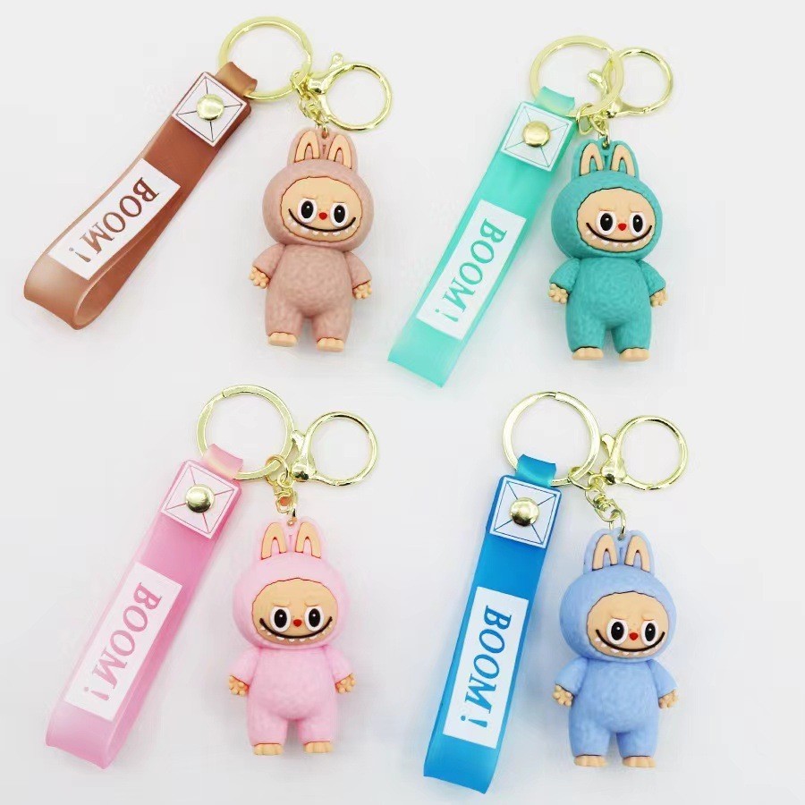 

New Cute sheep Keychain for Car Keys Doll The Monsters Bunny Labubu Key Chain Anime Accessories Keychains Bags Jewelry Wholesale