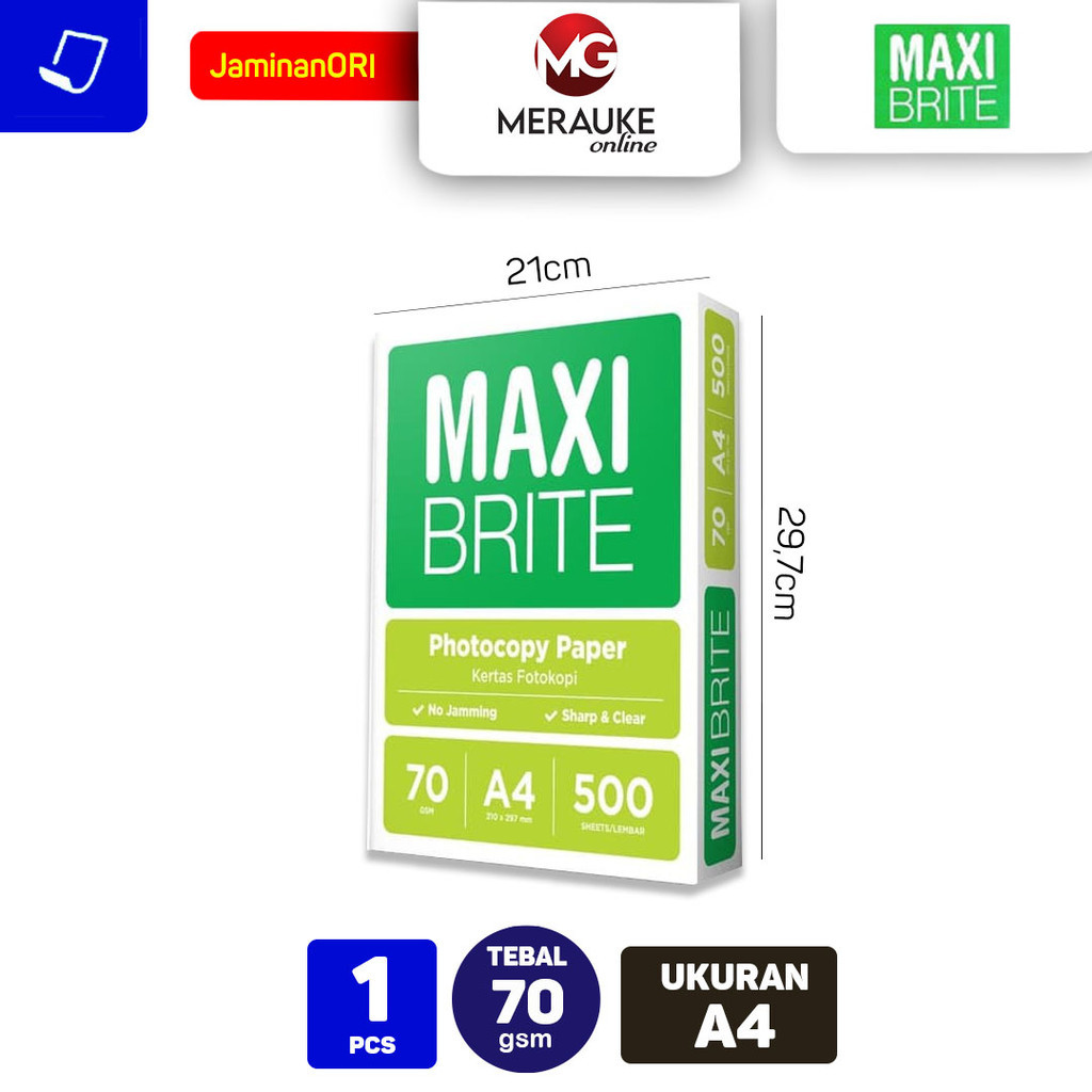

Kertas HVS Maxi Brite A4 70 GSM