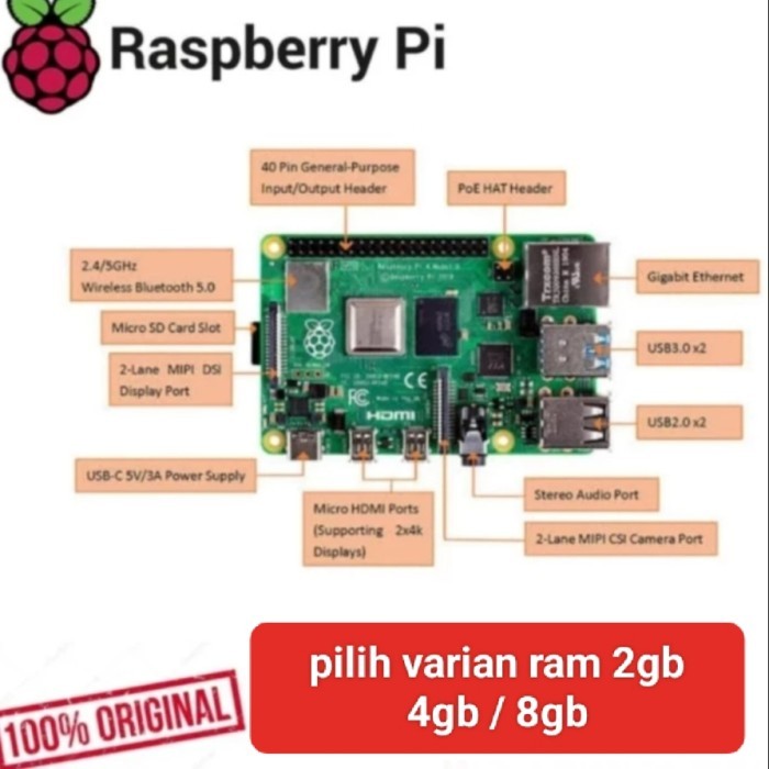 DS99 Raspberry pi 4 B Pi4 4B 2gb 4gb 8gb 2 4 8 gb ram UK mini computer - 8GB
