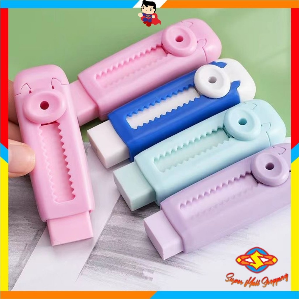 

SMS Penghapus Pensil Dorong Warna Pastel Penghapus Mekanik Lucu Mechanical Eraser Push & Pull Retractable Perlengkapan Sekolah Anak Sliding Eraser Hapusan Mekanik Warna Lucu Tidak Meninggalkan Serpihan