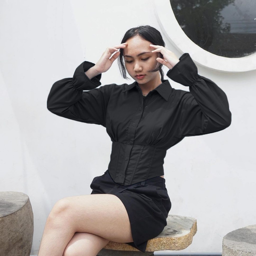 ZETA SHIRT CROP / KEMEJA ATASAN WANITA /