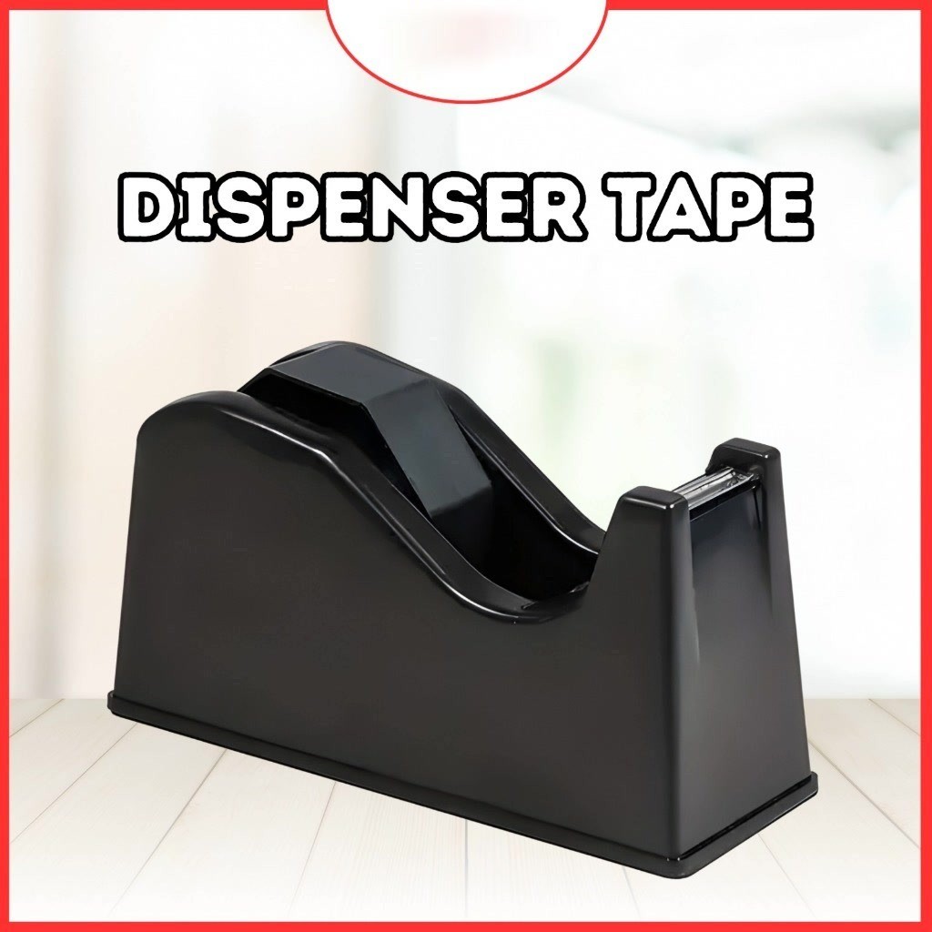 Tape Dispenser Alat Potong Isolasi 1 inch Tempat Solatip Duduk Besar Tape Dispenser Cutter Duduk Mej