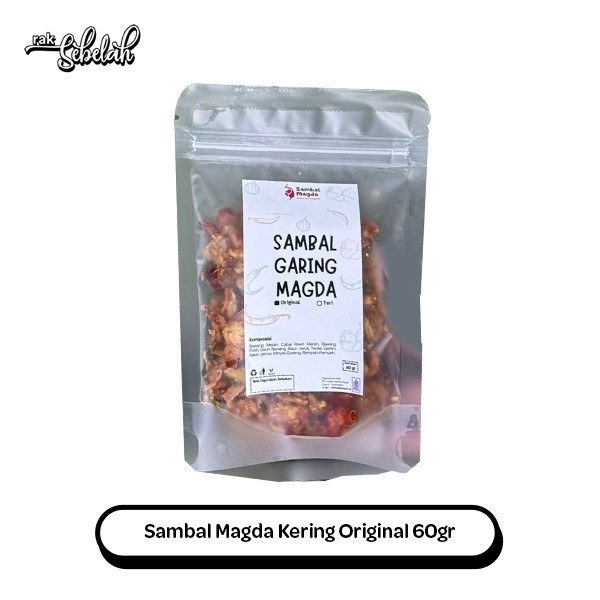 Sambal Magda Sambel Garing Kering Tabur 60g - No MSG | Lauk Makan Instan | Cabai Pedas Premium | Rak