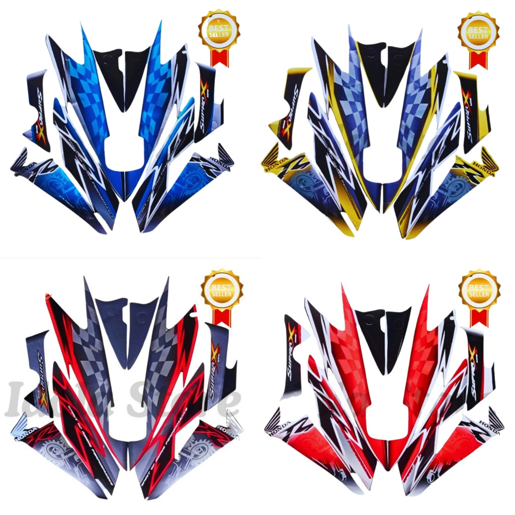 STIKER STRIPING LIS BODY HONDA SUPRA X 125 R 2008 LIS STIKER SUPRA X 125 R 2008 TERBAIK