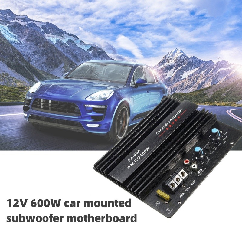New 12V 600W Car Subwoofer Main Board High Power Double Tube Subwoofer Car Power Amplifier Shocking 