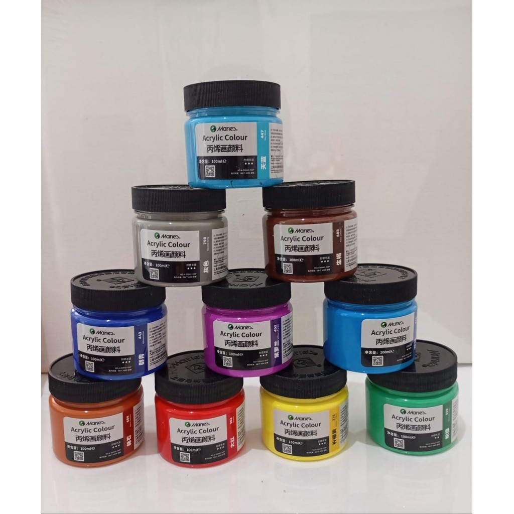 

MIGU 100Ml Cat Maries Acrylic Paint Color Akrilik Maries Formula Baru Warna Cerah dan Tahan Lama