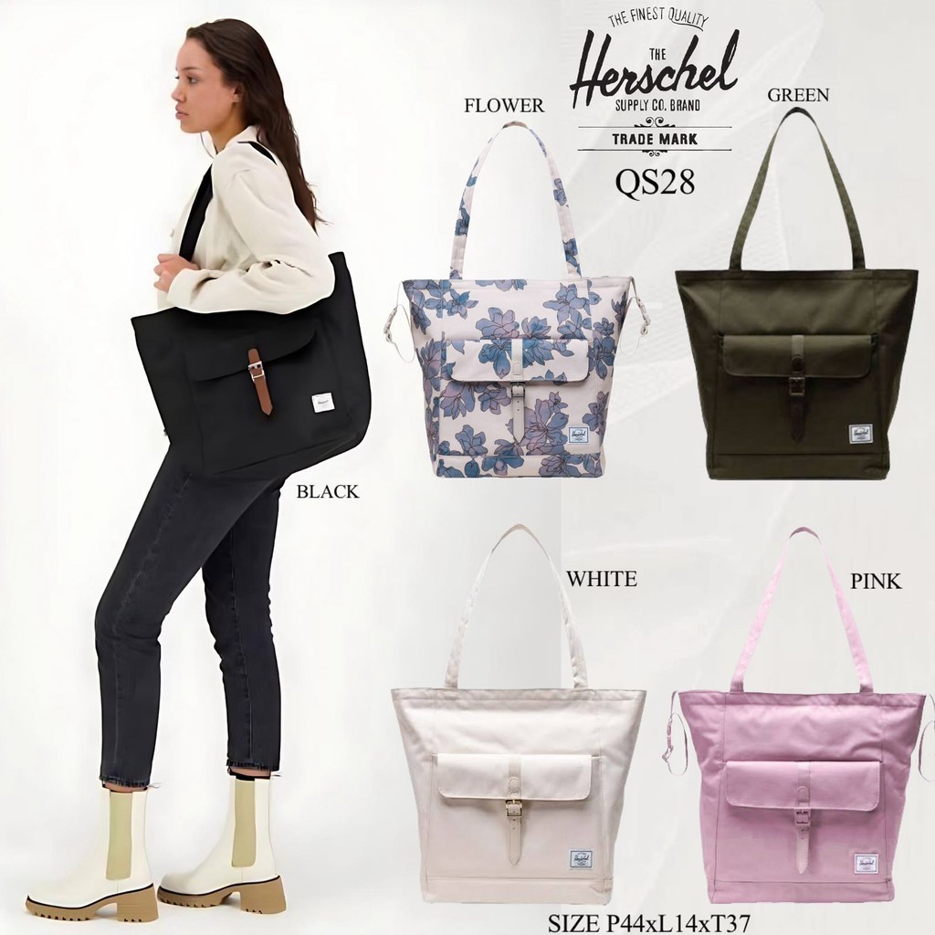 TERBARU TERLARIS VIP PLATINUM TAS TOTE HERSHEL COWOK CEWEK UNISEX  PREMIUM QS28 LIKE ORI