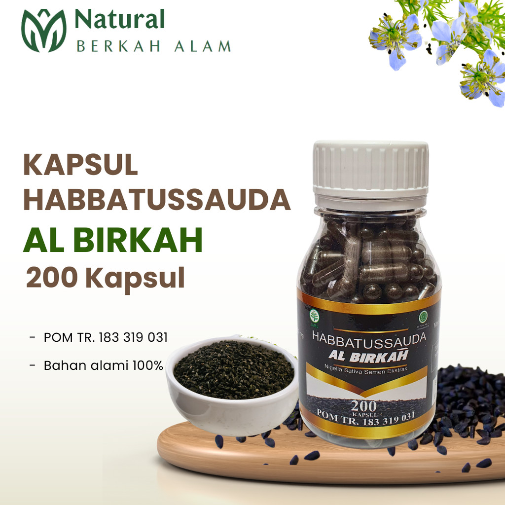 Habatussauda ALBIRKAH / Kapsul Serbuk Jintan Hitam Albirkah / Habatussauda Serbuk / Habatussauda  Ka