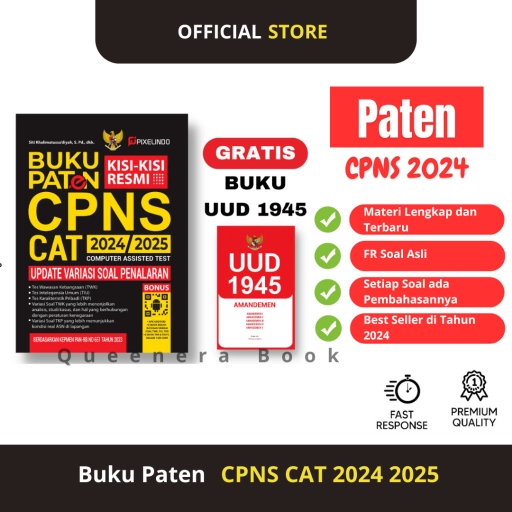BUKU CPNS 2024 2025 CPNS PATEN KISI - KISI RESMI CPNS CAT ( UPDATE VARIASI SOAL PENALARAN )