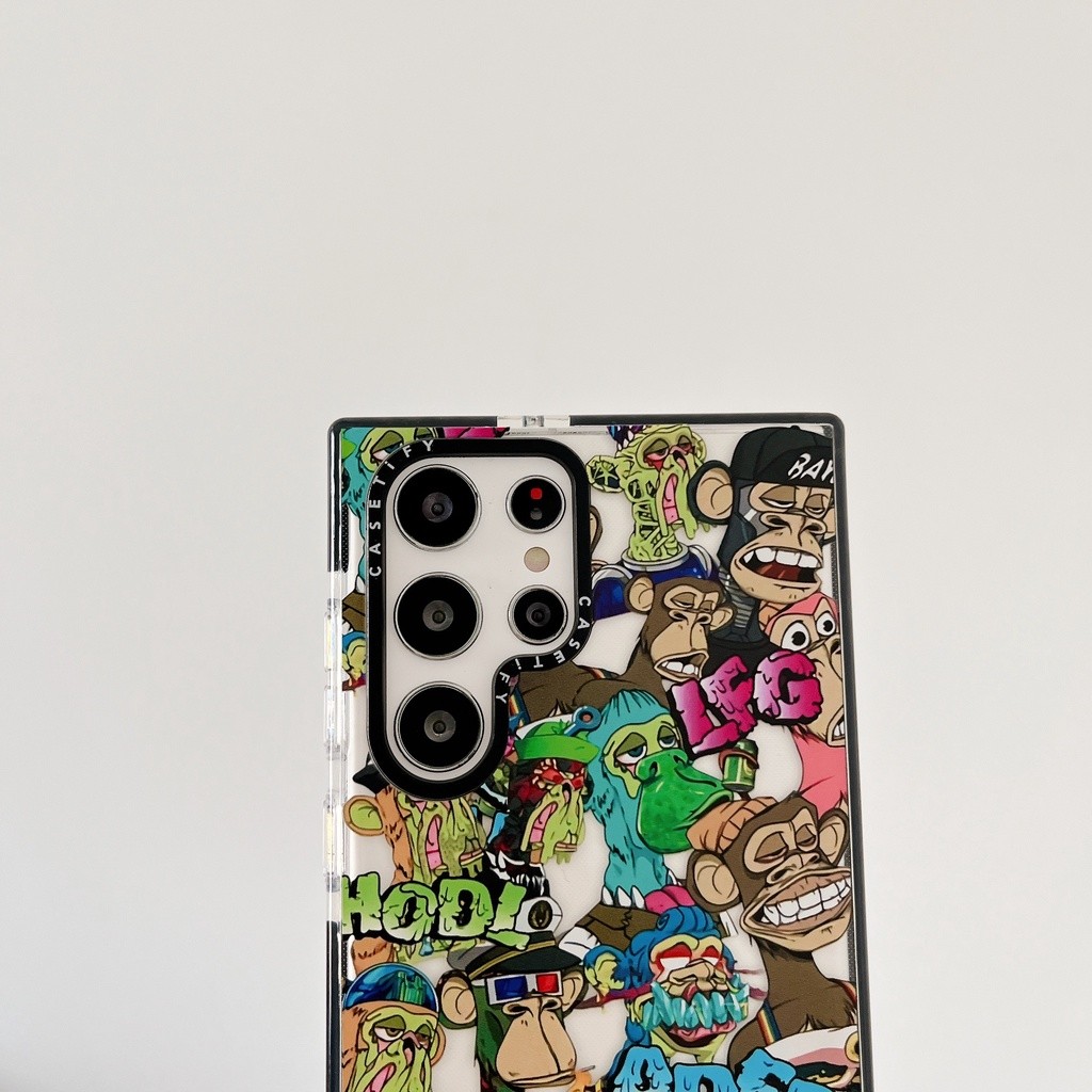 □ HODL APE Casetify Soft Clear Phone Case for Samsung Galaxy S21 S22 S23 S24 Plus Ultra + ◑