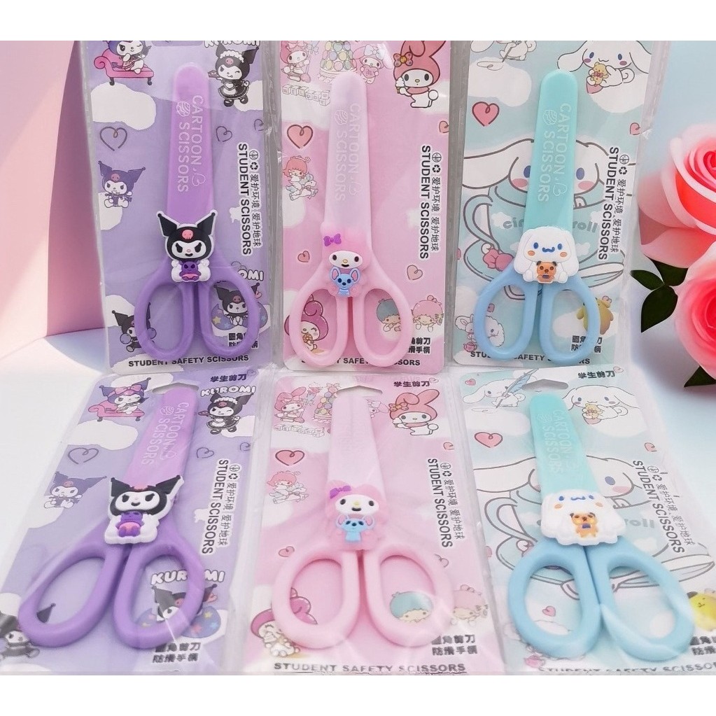 

GUNTING ANAK SEKOLAH LUCU KARAKTER SANRIO/ KUROMI/ MELODY/ CINAMOROLL/ POMPOMPURIN/ TUTUP SAFETY/ FANCY MINI KARAKTER/ SCISSORS KIDS