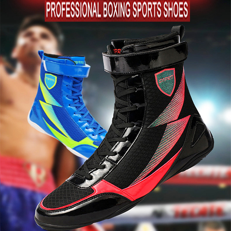 New men's boxing. Wrestling sports shoes, high top foot protection fencing shoes, squat weightliftin