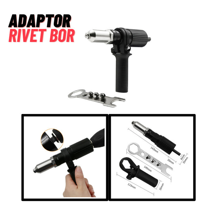 Adaptor Rivet Mesin Bor Bahan Besi Adaptor Listrik Kepala Paku Rivet