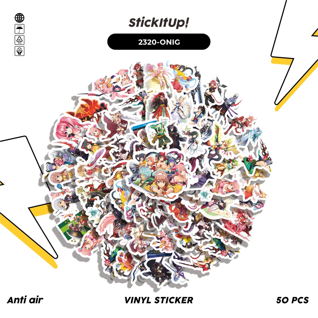 

COD✨ 50 Pcs Sticker Pack GAME SERIES ONIGIRI CYBERSTEP CHAR MIX 01 Lucu Aesthetic Vynil Waterproof untuk Freebies Sticker Buku Journal Casing HP Laptop