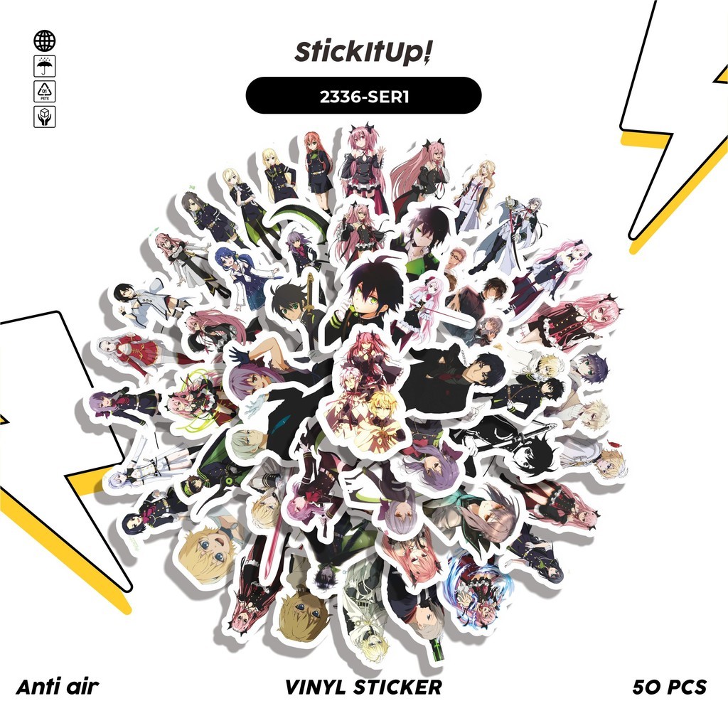 

COD✨ 50 Pcs Stiker ANIME SERIES SERAPH OF THE END CHAR MIX 01 Lucu Anti Air Untuk Dekorasi Notebook Sepeda Skateboard Handphone DIY