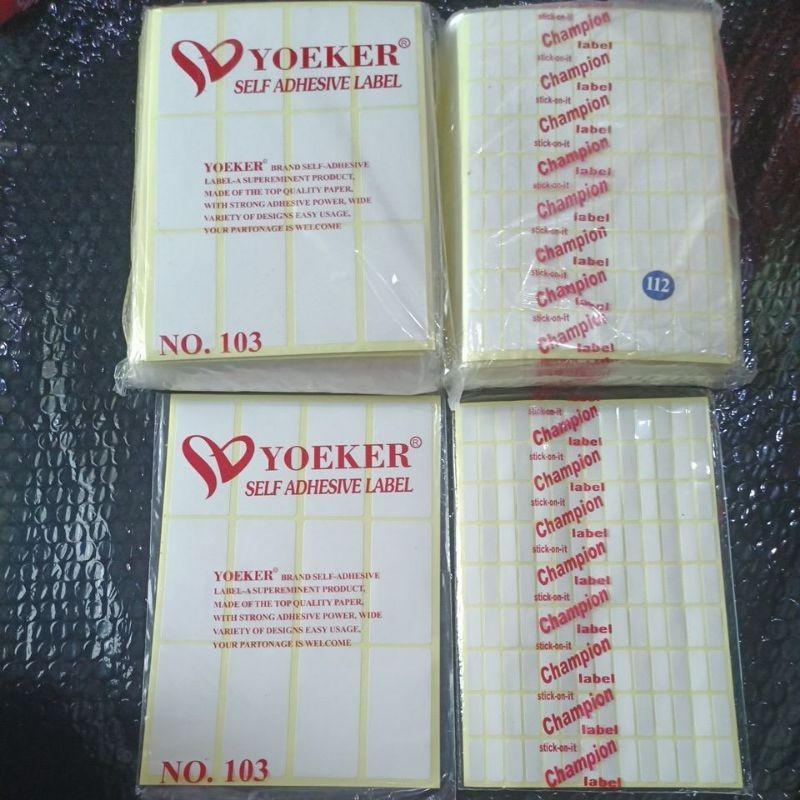 

Sticker Undangan Label Yoeker dan champion 103 harga label 112. 1 pack isi 7 lembar. ( BUTAMI FASHION )