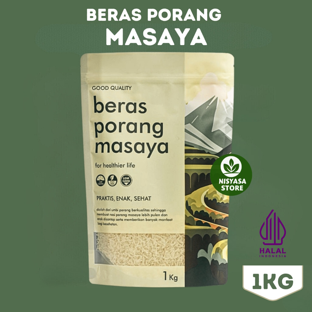 

Masaya Beras Porang 1kg Shirataki Konjac Rice Diet Rendah Kalori