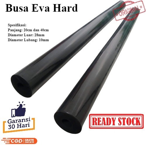 Busa Eva Hard Hitam Panjang 20cm 40cm  60cm  Diameter Lubang 10mm Gagang Pancing Atau Spon Keras Unt