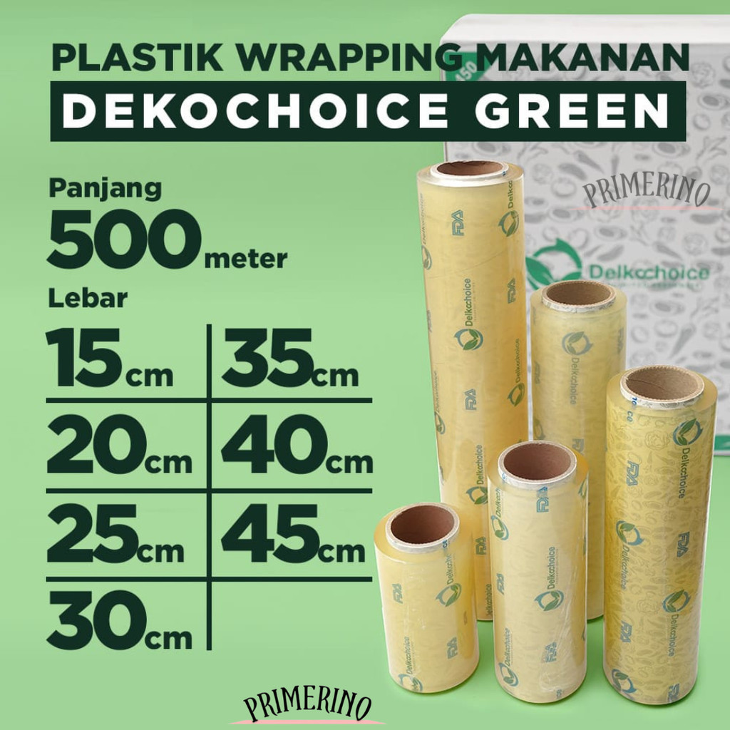 Cling Wrap 500 Meter x 15 20 25 30 35 40 45cm Food Grade - Plastik Pembungkus Makanan - Plastik Wrap