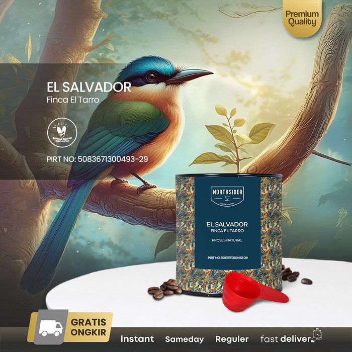 

Roux Northsider Kopi Arabika El Salvador Finca El Tarro Natural Coffee - 100g, Giling Halus