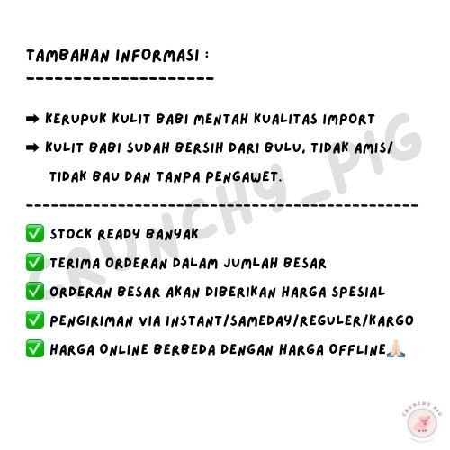 

Chicaron - Kerupuk Kulit Rambak Babi Mentah - 500g