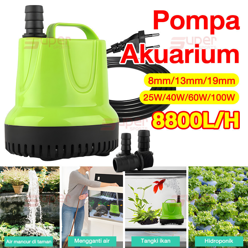QV58KJ Pompa Submersible Akuarium Kolam Ikan Pompa Submersible 100W Daya Tinggi Motor Tembaga Murni 
