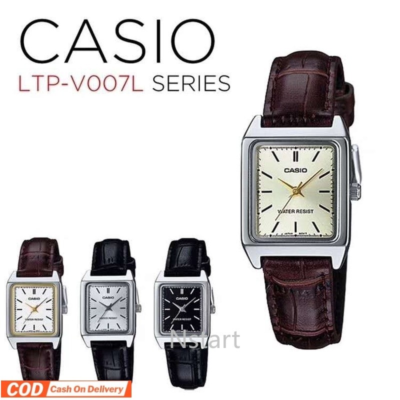 Jam tangan Casio Ready Stock tren retro kuarsa jam tangan wanita Casio persegi kecil
