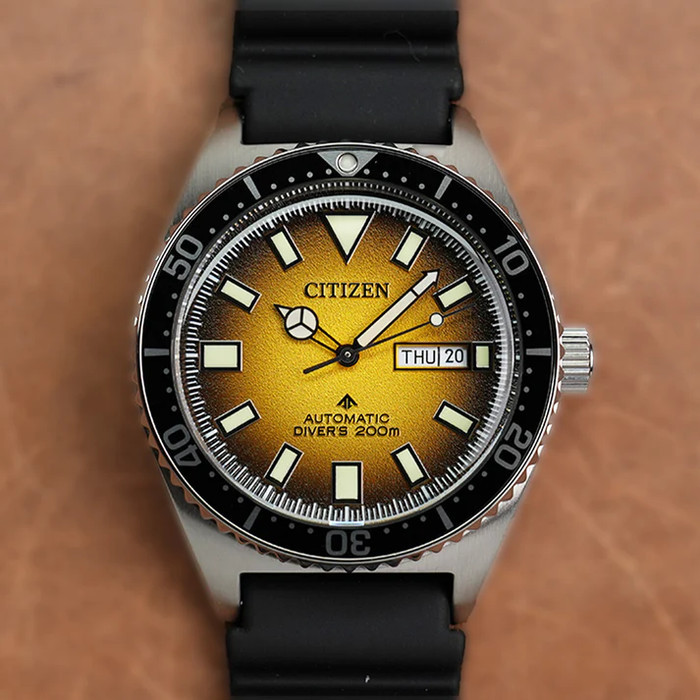 Jam Tangan Otomatis Pria CITIZEN Citizen Promaster Yellow Dial