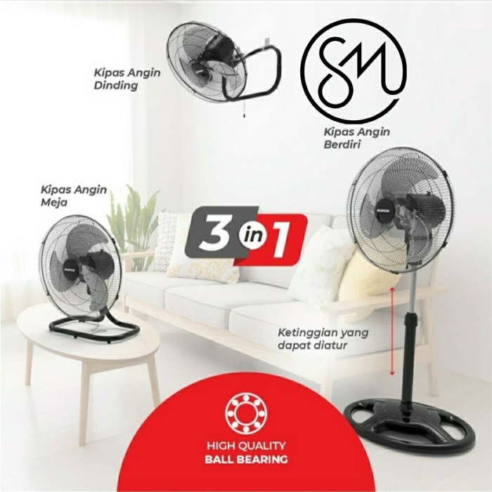 Kipas Angin Maspion PW-451 3in1 18 inch PW451 Power fan