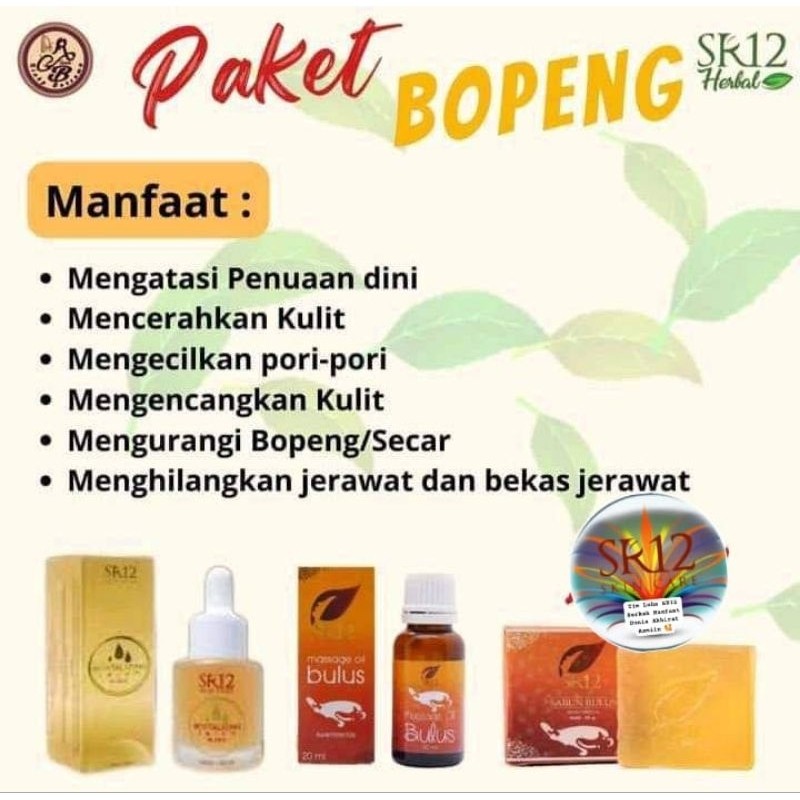 Paket Skincare Atasi BOPENG ️ Sabun BULUS SR12+ minyak BULUS SR12+ Serum REVIT SR12️