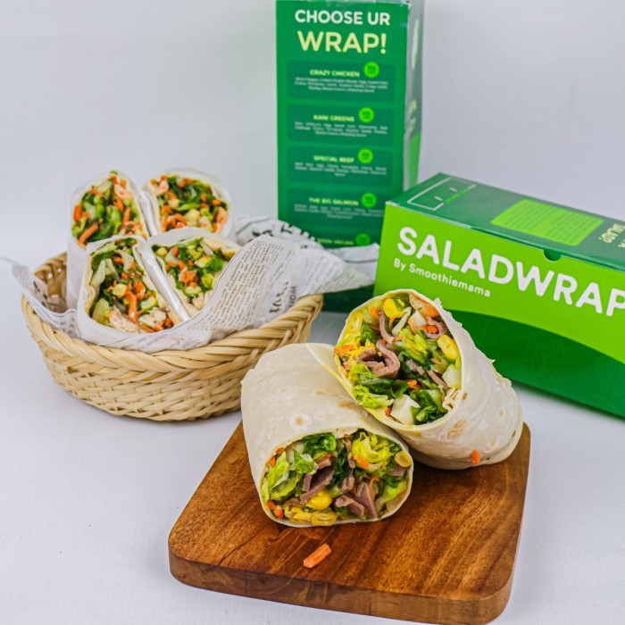 

Saladwrap Salad Wrap Sayur Fresh Kebab Diet Aneka Rasa by Smoothiemama - Kani Green Wrap