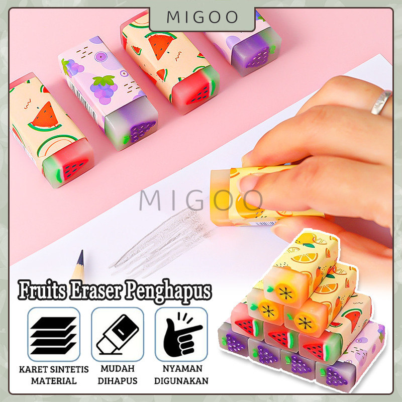 

Penghapus Pensil Motif Buah Fruits / Penghapus Pensil Karakter Dinosaurus Eraser / Penghapus