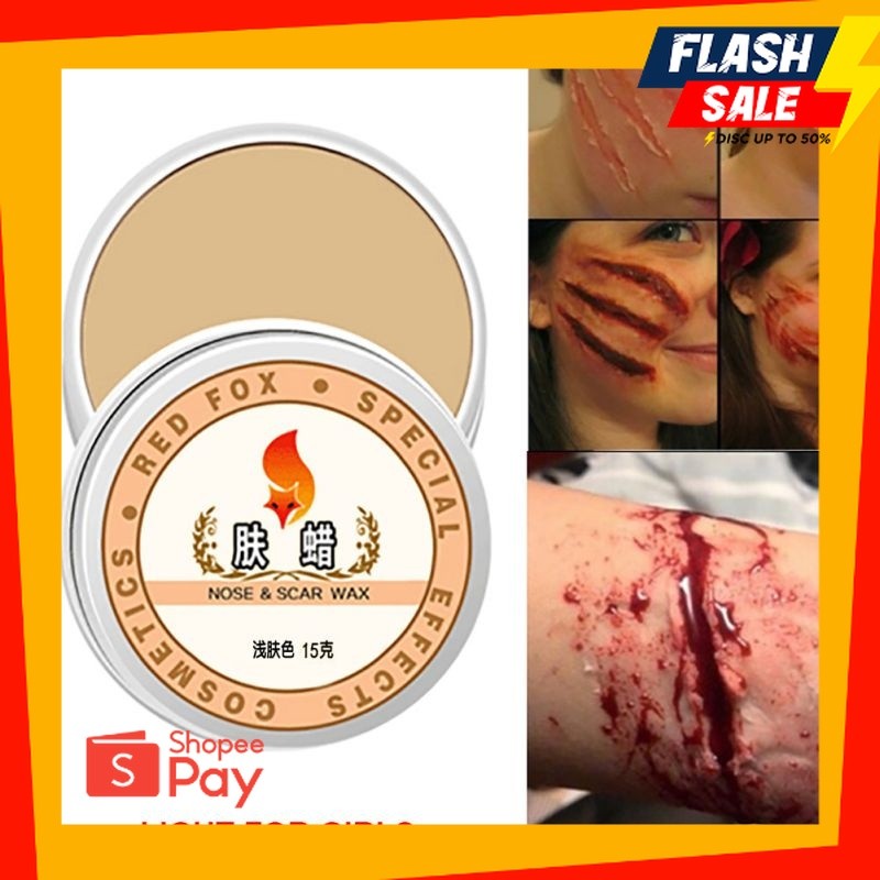 HALOWEEN 10.10 |  Halloween Makeup Lilin Efek Khusus Palsu Bekas Luka Luka Kulit Lilin Wajah Tubuh L