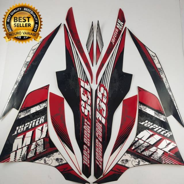 Striping Yamaha Jupiter MX New 135 2013 Merah Hitam