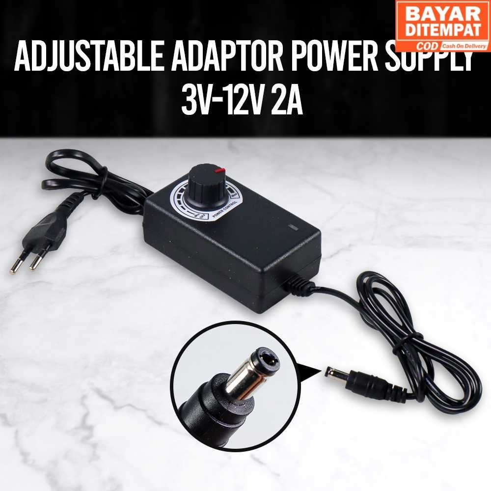 ( Hstore33 ) Lincoiah Adaptor Power Supply Converter AC to DC 3V-12V 2A Adjustable - BSK-1220Y