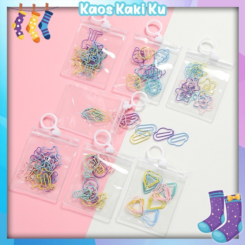 

Penjepit Klip Kertas Paper Clip Push Pin Set 10pcs Free Pouch 3