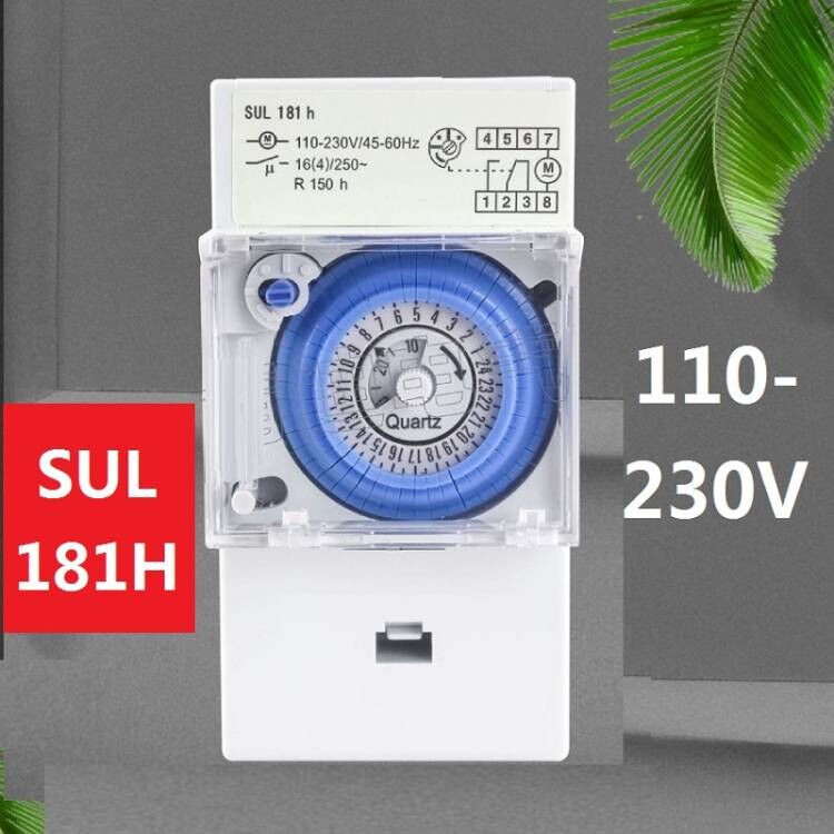 Timer Analog SUL181H Switch Switcher 24 Jam/H Panel Lampu Otomatis Time Switching SUL181