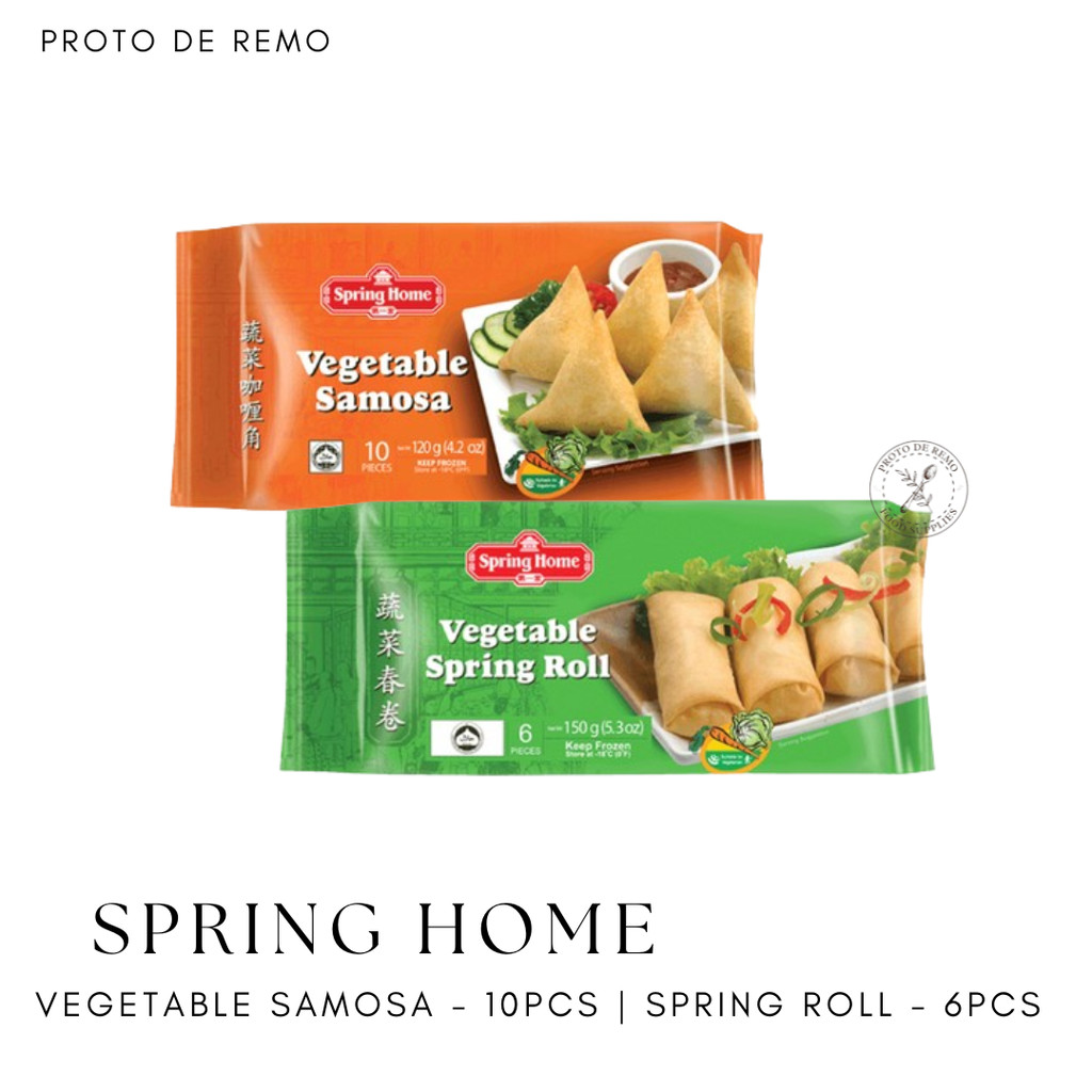 

TYJ Spring Home Vegetable Samosa 10PCS - 120gr | Vegetable Spring Roll 6PCS - 150gr