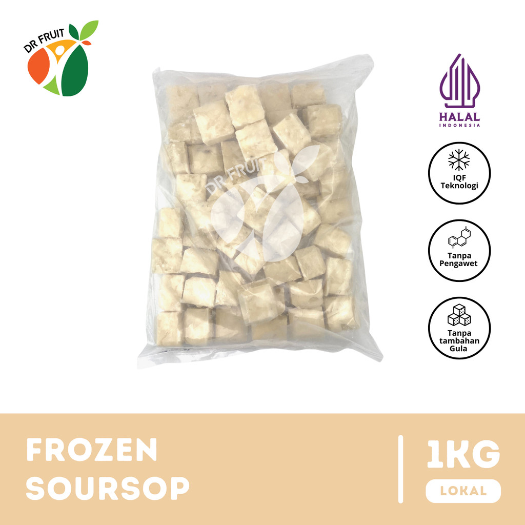 

Buah Sirsak Beku | Frozen Soursop (IQF) | 1 KG