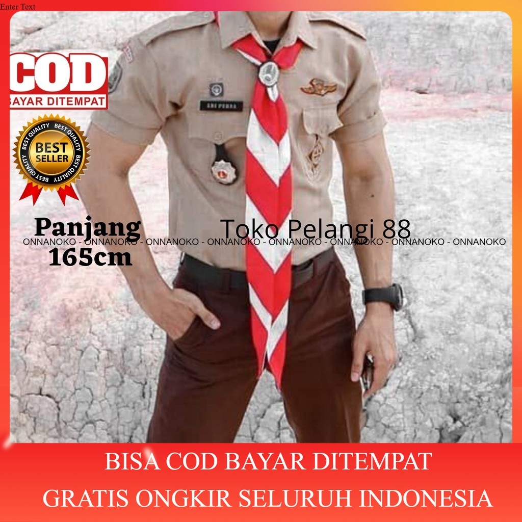 

[COD] Hasduk Kacu Pramuka Dasi Pramuka Pembina 165cm Merah putih Murah Siaga Penggalang Penegak Panjang ONNANOKO
