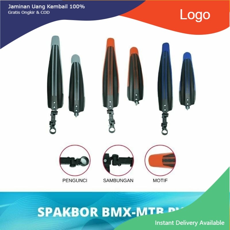 spakbor sepeda / mud guard mtb, bmx, lipat, sepasang