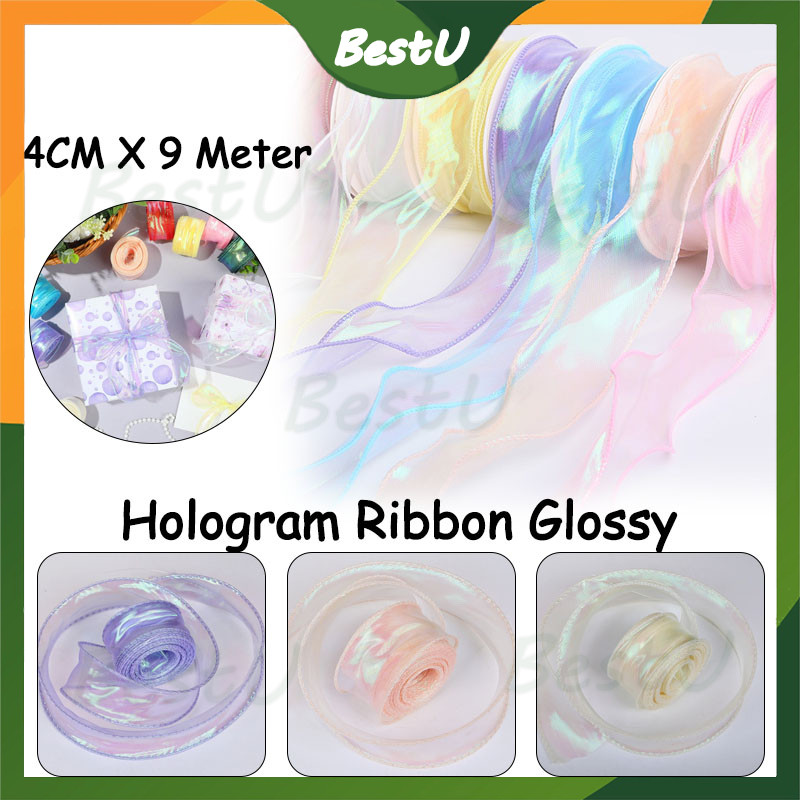 

Pita Organdi Gelombang/4Cm/1 Roll 9M(Meter)/Pita Ribbon Gold Edge/Fishtail Wave Gelombang/Kado Dekorasi Hampers Bouquet /Pita Bucket Bunga/Pita Kado Bahan Satin/Dekorasi Kado Pita Hias/Korean Ribbon Wave/Pita