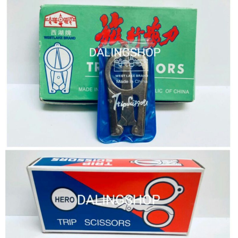 

GUNTING LIPAT KECIL HERO TRIP SCISSORS STAINLESS PRAKTIS BARANG JADUL EKSIS - GBU