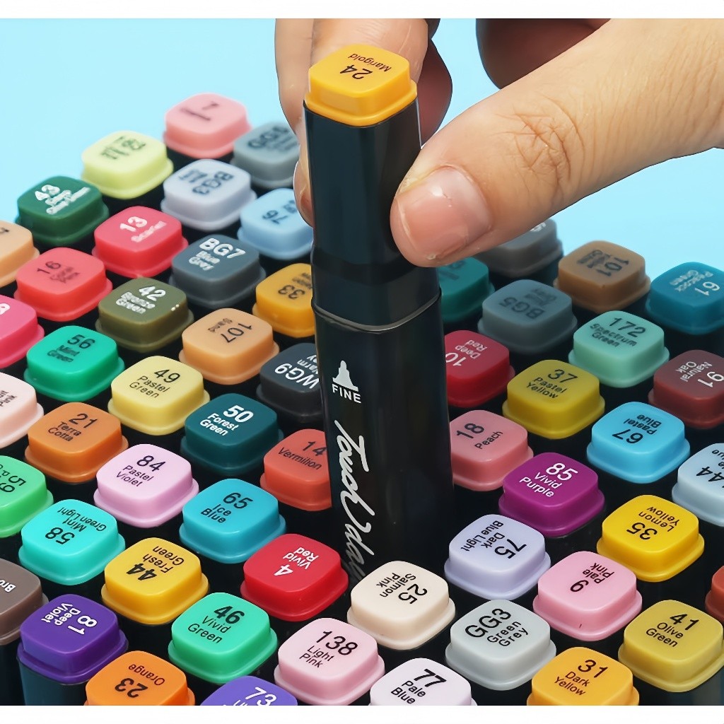 

JAMIN MURAH !!!【24H】Touch 120/168/204 Warna Sketsa Spidol Umum General Marker Set Animation Markers Dual Side Fine Art Brush Pen Sketsa Animation Markers Twin Market Set(BISA LANGSUNG ORDER)