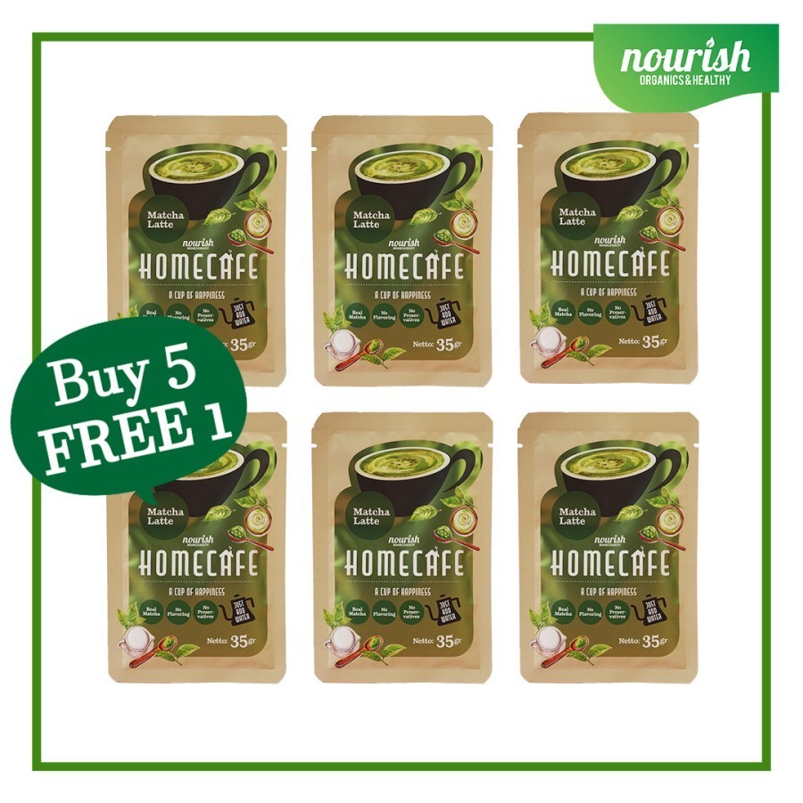 

special offer BUY 5 GET 1 FREE Homecafe Matcha Latte 35gr