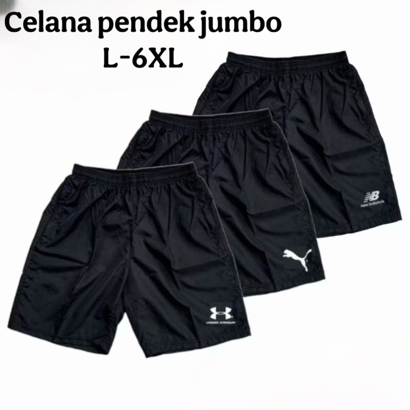 KJ - CELANA KOLOR PENDEK PRIA POLOS SHORT PANTS OLAHRAGA JUMBO