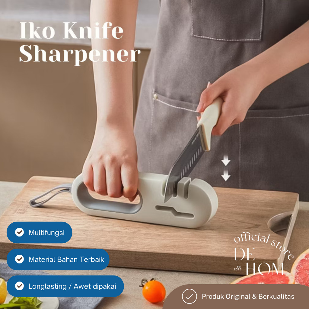 Alat Pengasah Pisau Sharpener Asahan penajam pisau dan gunting stainless keramik simple professional