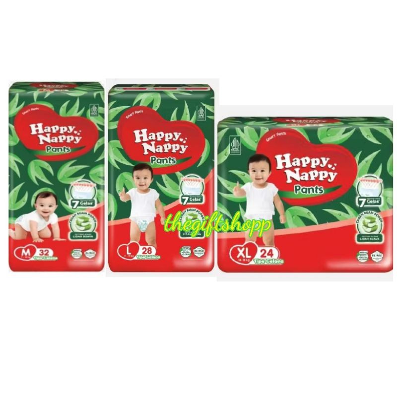 Happy Nappy Pants M32 L28 Xl24