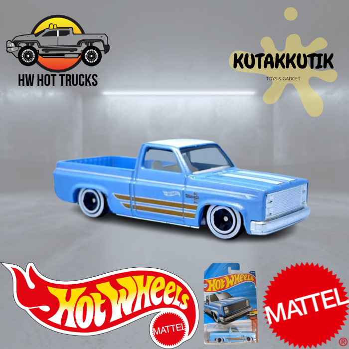 Hot Wheels Mobil Pickup Truck 83 Chevy Silverado Biru Muda Lot G 2025 HW Hot Trucks