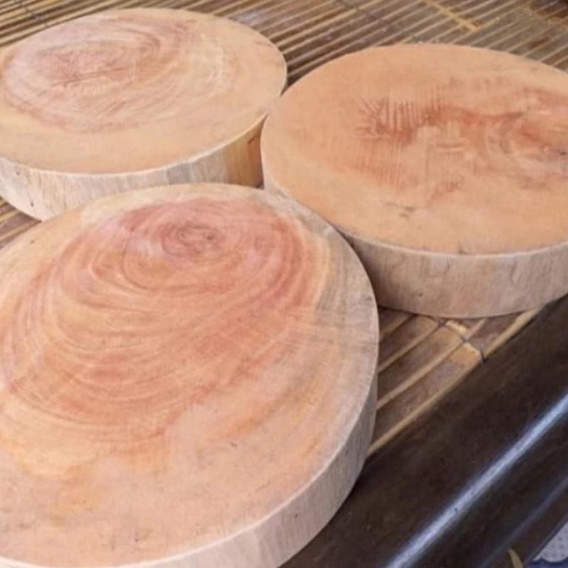 talenan daging asli kayu jati diameter 30 cm / talenan tebal / talenan kayu bulat tebal 7cm